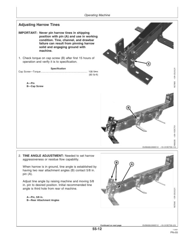 John Deere 2200 Field Cultivator Operator’s Manual (OMN200805) Workshop Guide