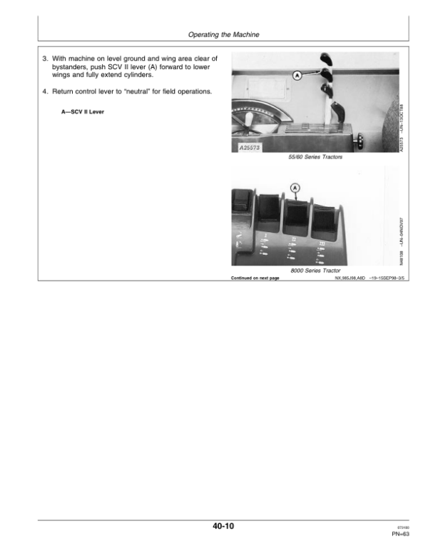 John Deere 985 Series Drawn Field Cultivator Operator’s Manual (OMN200868) Workshop Guide