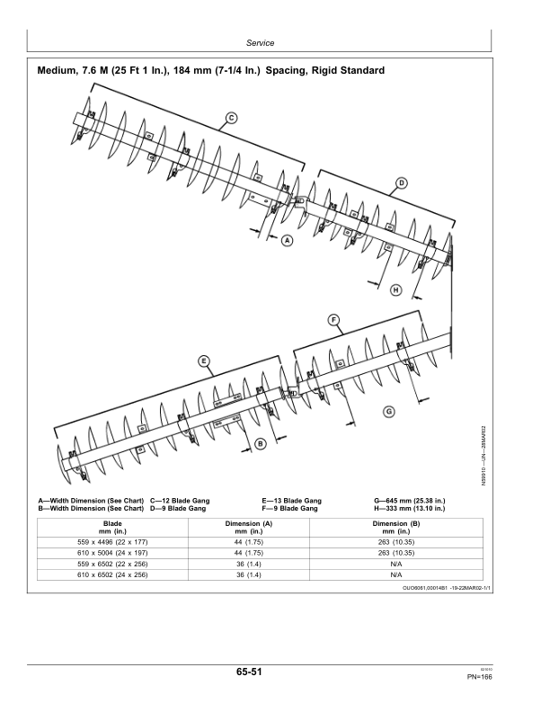 John Deere 637 Regular, Rock, BlackLand, WheatLand Disks (014000-) Operator’s Manual (OMN243057) Workshop Guide