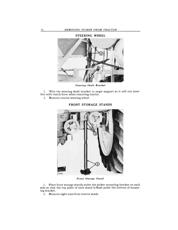 John Deere No. 1 Cotton Picker One-Row Mounted Operator’s Manual (OMN28856) Workshop Guide