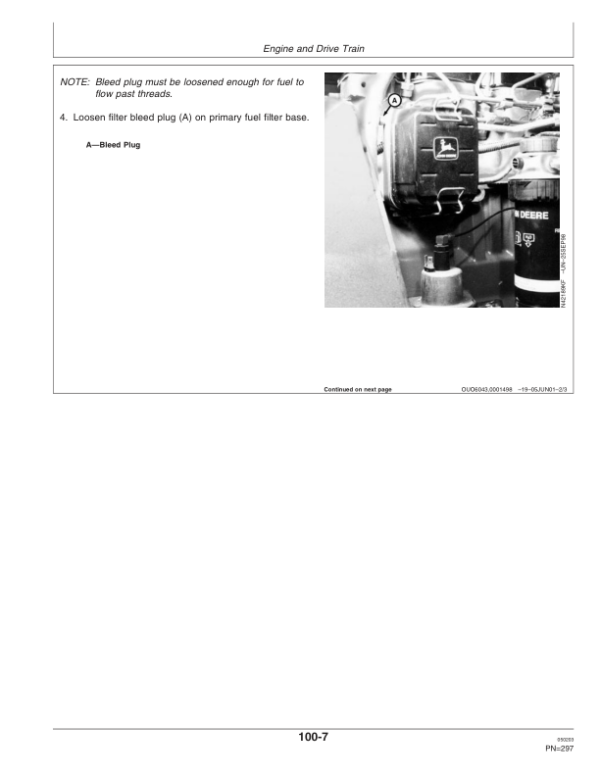 John Deere 9986 Cotton Picker (014001-) Operator’s Manual (OMN300192) Workshop Guide