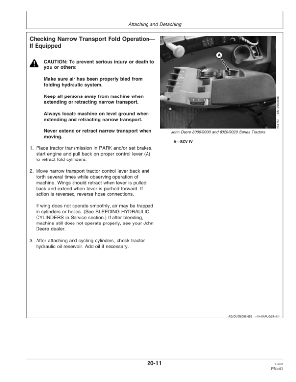 John Deere 2700 Mulch Ripper Operator’s Manual (OMN300545) Workshop Guide