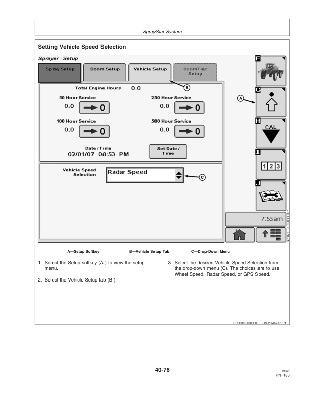 John Deere 4930 Self-Propelled Sprayer (004001-) Operator’s Manual (OMN300726) Workshop Guide