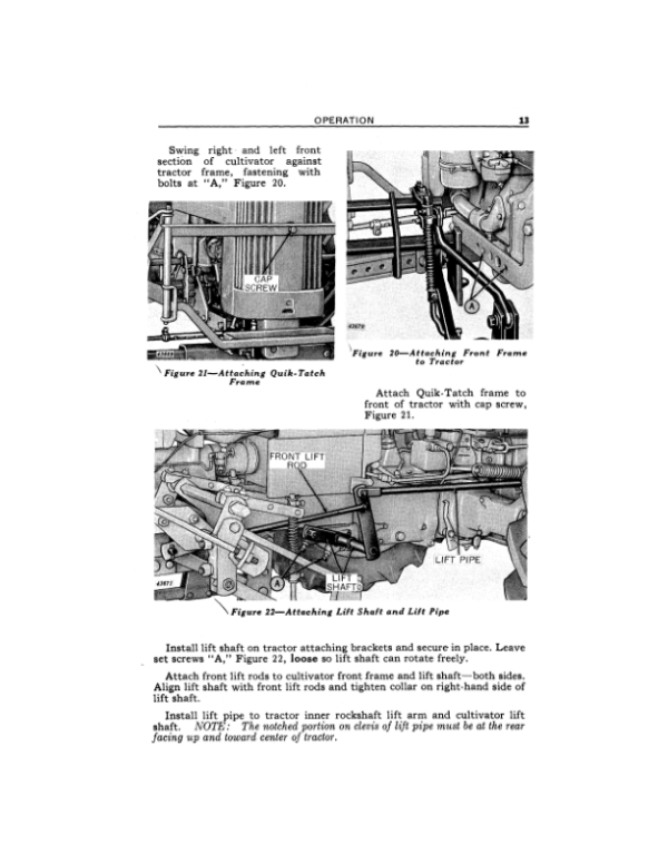 John Deere 4230 Series Row-Crop Cultivator Operator’s Manual (OMN34255) Workshop Guide