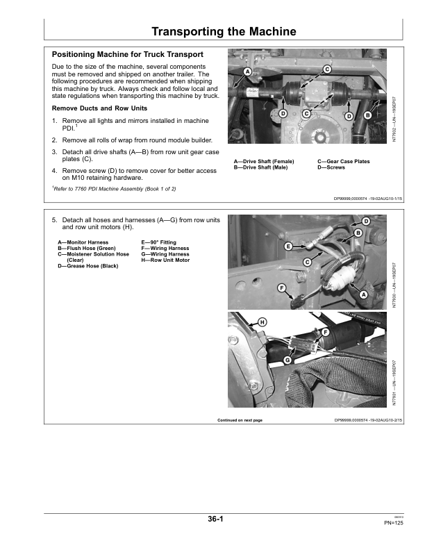 John Deere 7760 Cotton Picker (030001-) Operator’s Manual (OMN401802) Workshop Guide