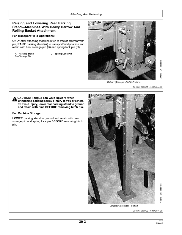 John Deere 2210 Level Lift Field Cultivators (Export Edition) Operator’s Manual (OMN403090) Workshop Guide
