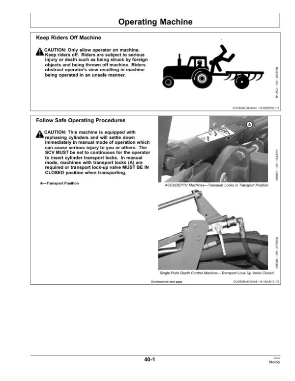 John Deere 2410 Chisel Plow (European Edition) Operator’s Manual (OMN403091) Workshop Guide
