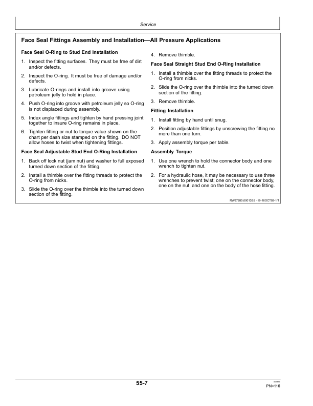 John Deere 2310 Mulch Finishers (Export Edition w/North American Lighting) Operator’s Manual (OMN403241) Workshop Guide