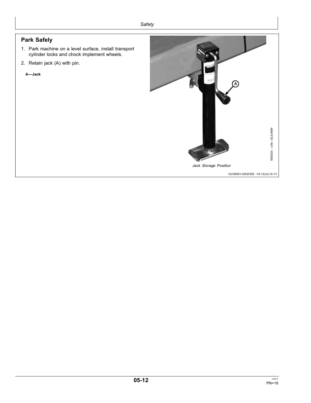 John Deere 915 V-Rippers (Mfg in USA w/North American Lighting) Operator’s Manual (OMN403247) Workshop Guide