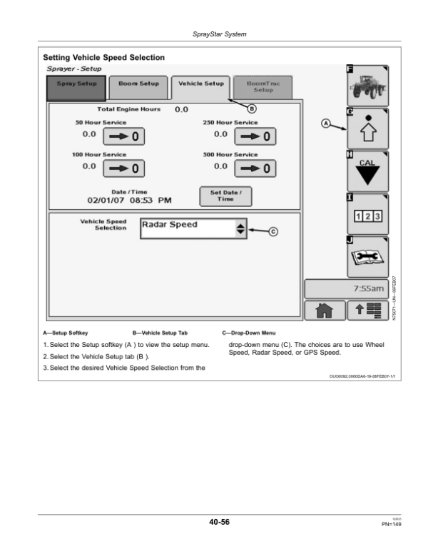 John Deere 4630 Self-Propelled Sprayers North America (023001-028000) Operator’s Manual (OMN409157) Workshop Guide