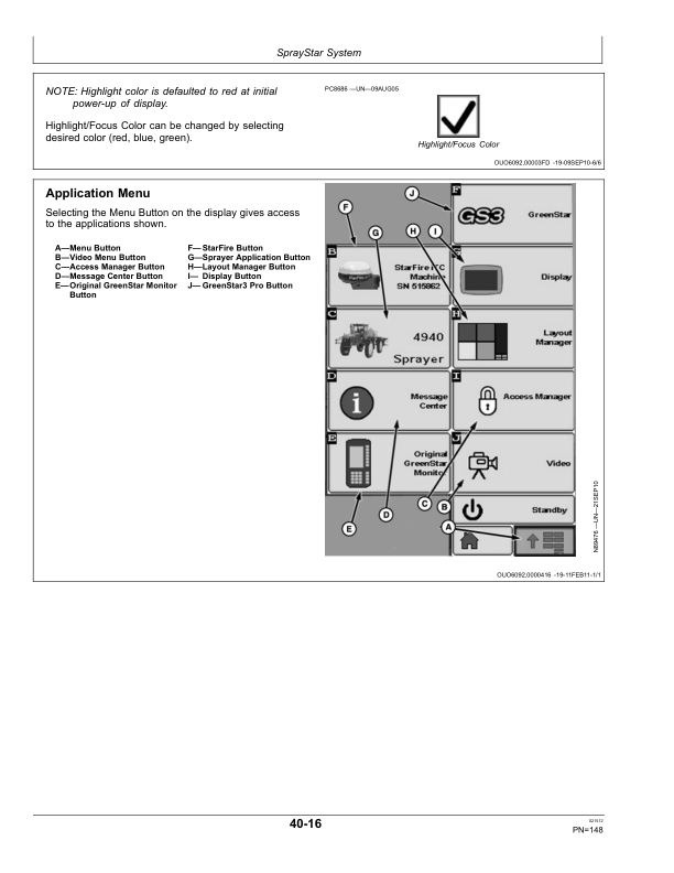 John Deere 4940 Self-Propelled Sprayer (023001-) Operator’s Manual (OMN409594) Workshop Guide