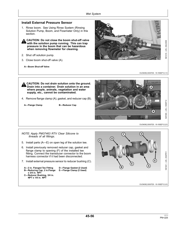 John Deere 4630 Self-Propelled Sprayer South American Edition (000001-004999) Operator’s Manual (OMN4630SA) Workshop Guide