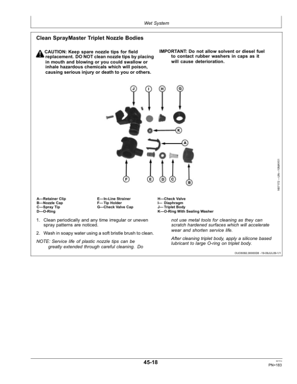 John Deere 4630 Self-Propelled Boom Sprayers (3WP-2271) China Edition (023001-) Operator’s Manual (OMN4630YH) Workshop Guide