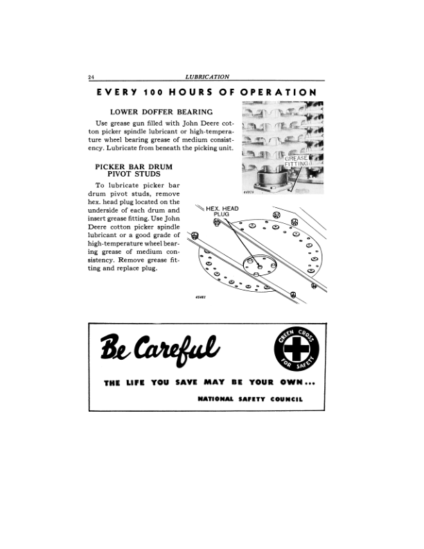 John Deere 22 One-Row Cotton Picker (000101-) Operator’s Manual (OMN62458) Workshop Guide
