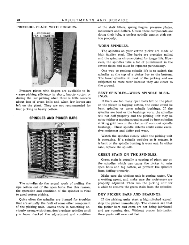 John Deere 11 One-Row Cotton Picker (000101-) Operator’s Manual (OMN66559) Workshop Guide