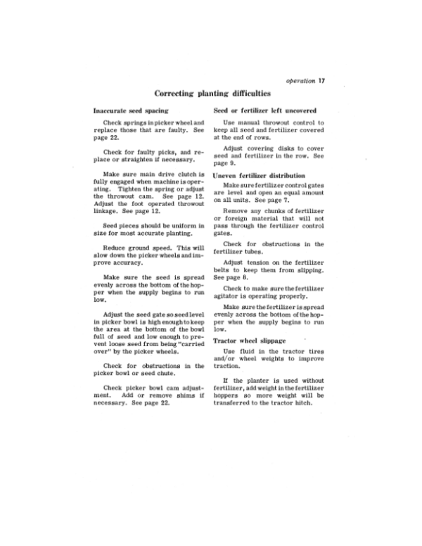 John Deere 216 Two-Row, 416 Four-Row Potato Planters Operator’s Manual (OMN97524) Workshop Guide