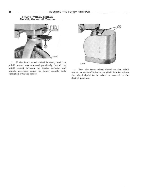 John Deere No. 77 Two-Row Cotton Stripper Operator’s Manual (OMN97633) Workshop Guide