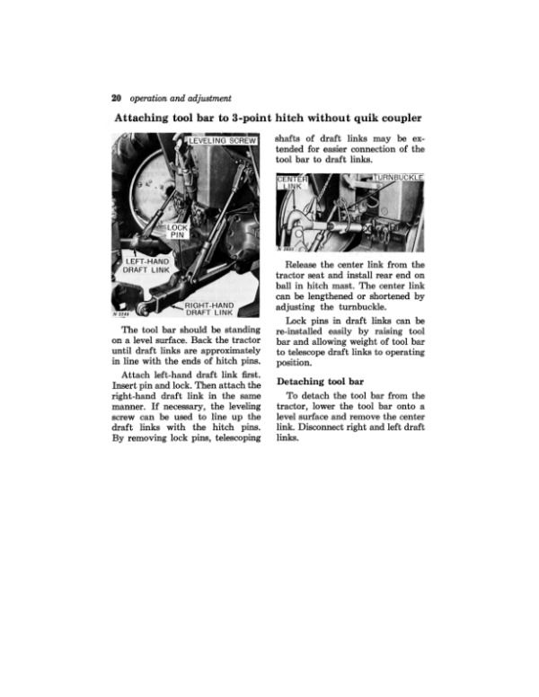 John Deere 500 D Series Integral Toolbar Operator’s Manual (OMN97660N) Workshop Guide