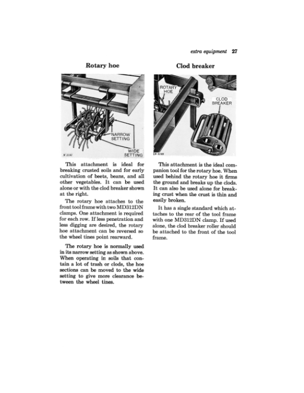 John Deere AT4-6BV Beet, Bean, Vegetable Row-Crop Cultivator Operator’s Manual (OMN97663) Workshop Guide