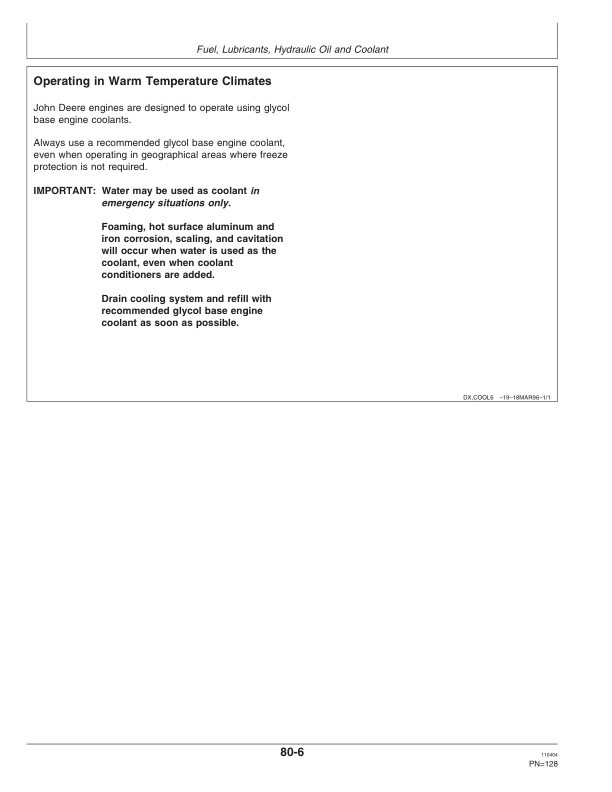 John Deere 7220, 7320, 7520 Open Operator Station Tractors Operator’s Manual (OMP70963) Workshop Guide
