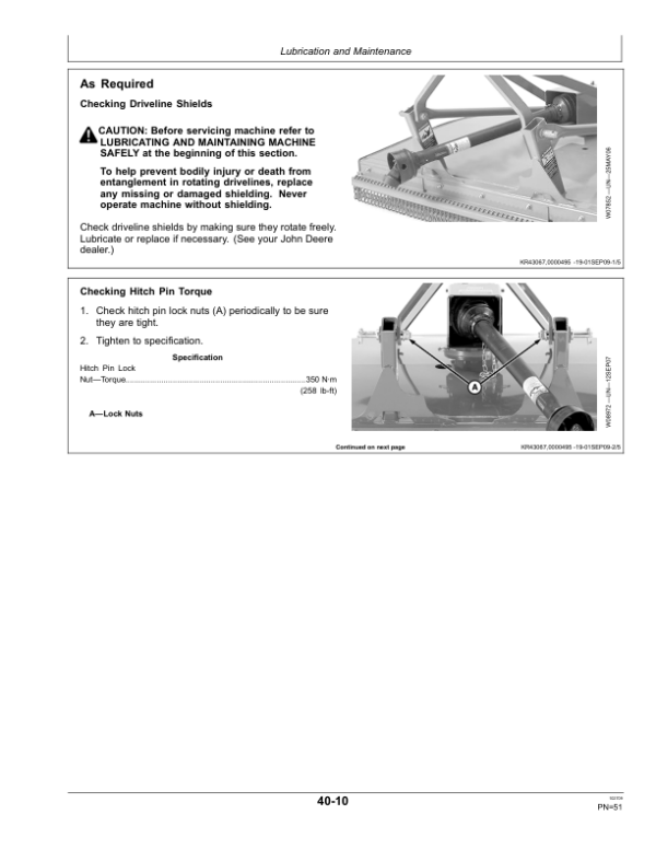 John Deere MX5 Rotary Cutters (016500-029999) MX6 Rotary Cutters (035000-049999) MX7 Rotary Cutters (018000-020499) North America Operator’s Manual (OMP73897) Workshop Guide