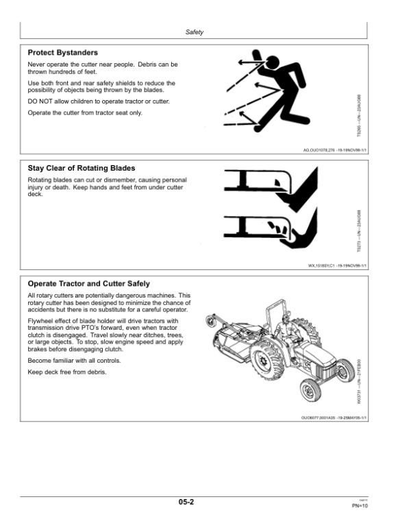 John Deere 609 & 709 Rotary Cutter Operator’s Manual (OMP74200) Workshop Guide