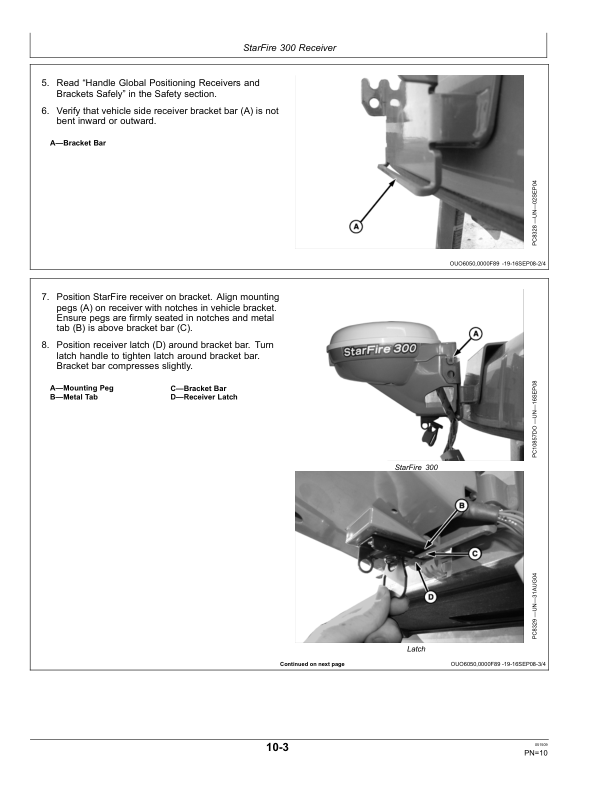 John Deere StarFire 300 Operator’s Manual (OMPC21507) Workshop Guide