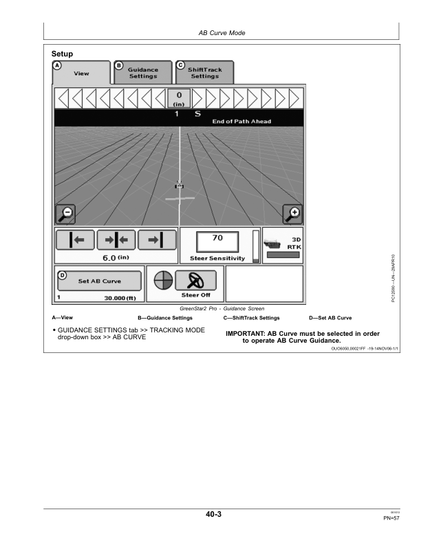 John Deere GS2 Display – Guidance Greenstar 2100, 2600 Display Operator’s Manual (OMPFP10255) Workshop Guide
