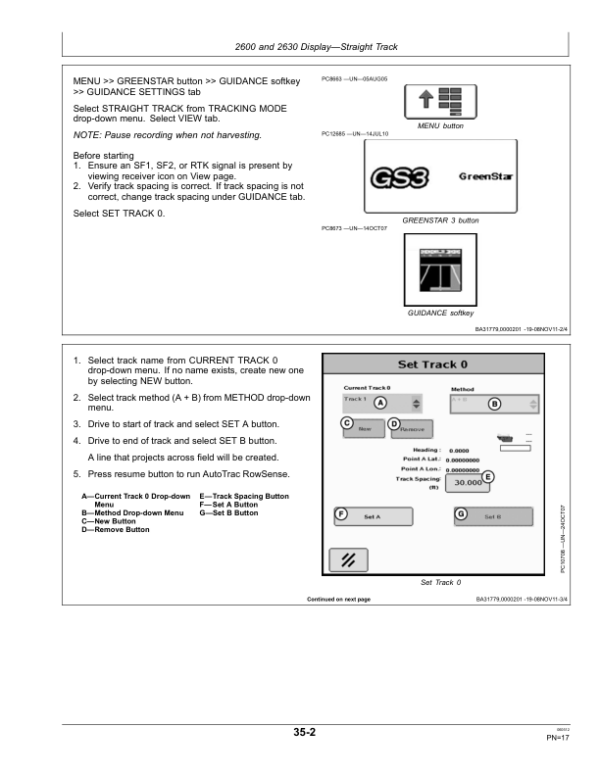 John Deere AutoTrac RowSense Operator’s Manual (OMPFP12207) Workshop Guide