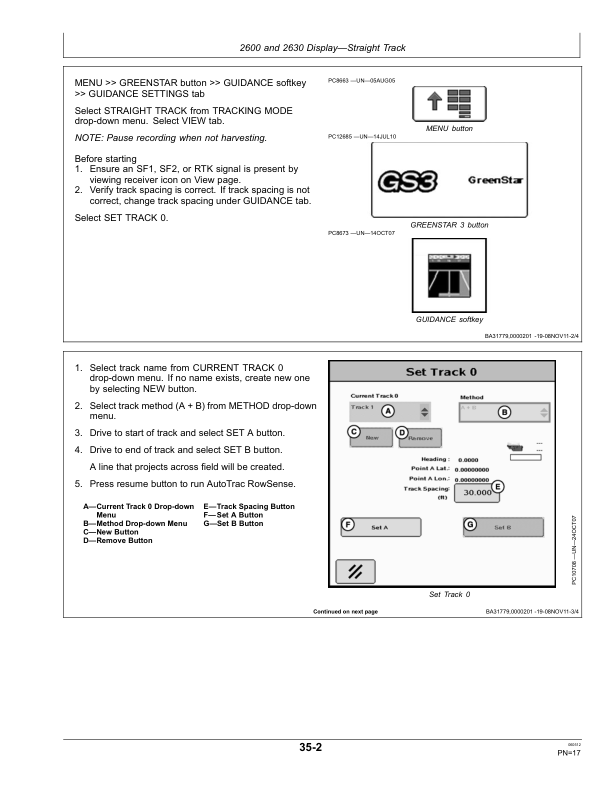 John Deere AutoTrac RowSense Operator’s Manual (OMPFP12207) Workshop Guide