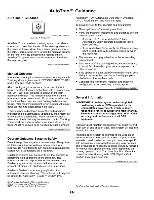 John Deere AMS Applications Generation 4 CommandCenter Display (Software Version: 10.9.79-XXX) Operator’s Manual (OMPFP17478) Workshop Guide