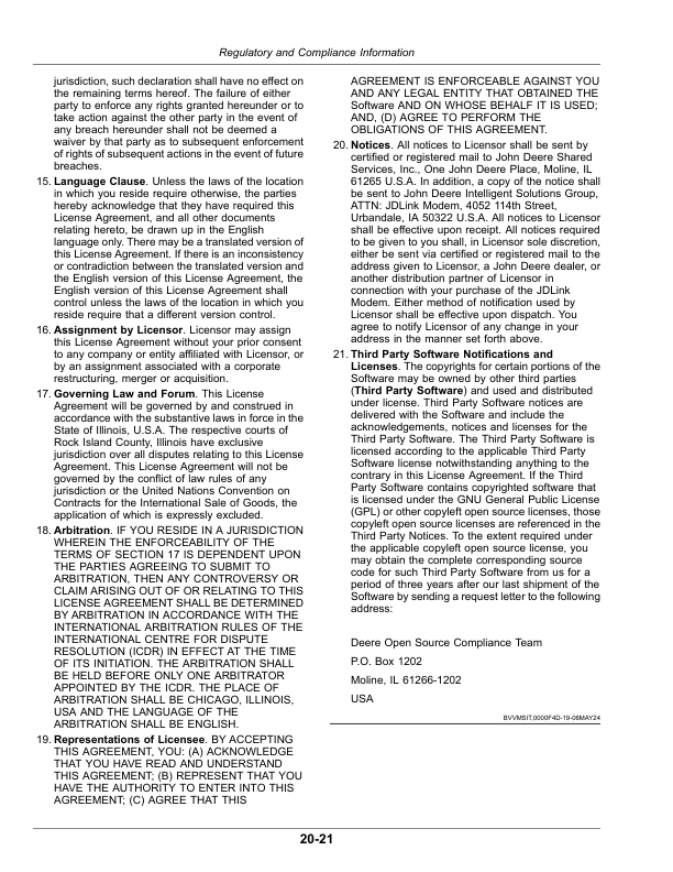 John Deere JDLink R Modem – 4G Operator’s Manual (OMPFP25435) Workshop Guide