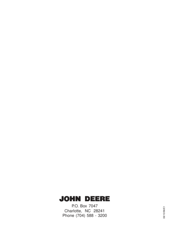 John Deere SE23 Edger (UT22096A) Operator’s Manual (OMPS01117) Workshop Guide