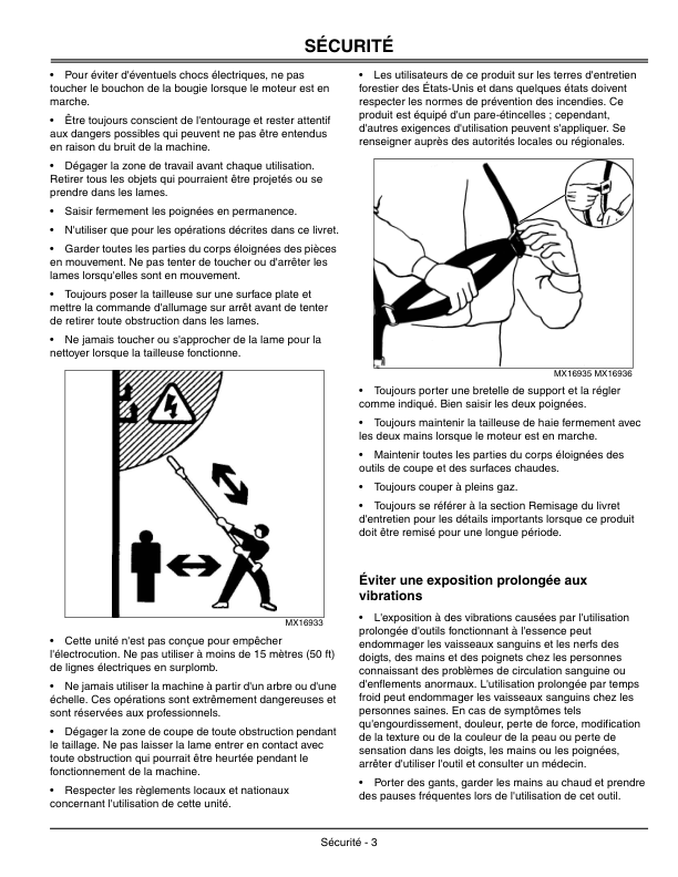 John Deere Extended Reach HedgeTrimmers, Hedge Trimmer Attachments EH2342(UT18053), EH2659(UT18054), HT22 Operator’s Manual (OMPS03437) Workshop Guide