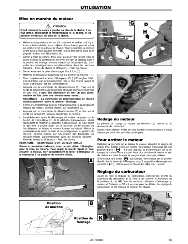 John Deere CS46 Powerhead – PA01569 16-In. UT10949; 18-In. UT10950, CS52 Powerhead – PA01571 16-In. UT10952; 18- In. UT10953 Chain Saws Operator’s Manual (OMPS05697) Workshop Guide