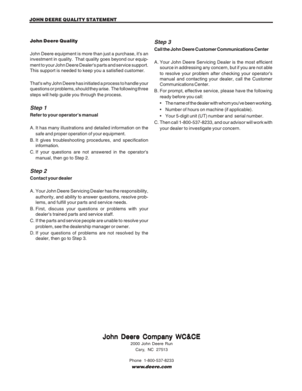 John Deere LT105C LE String Trimmer Operator’s Manual (OMPS10975) Workshop Guide