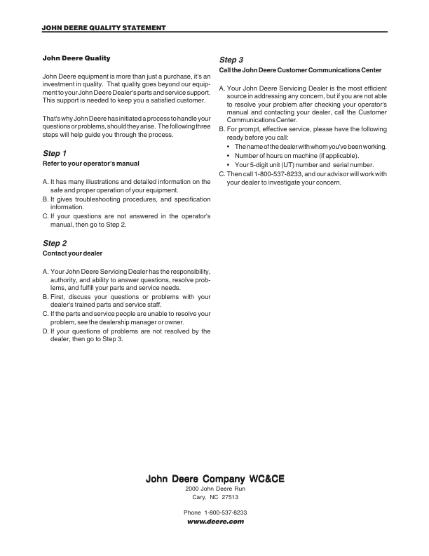 John Deere LT105C LE String Trimmer Operator’s Manual (OMPS10975) Workshop Guide