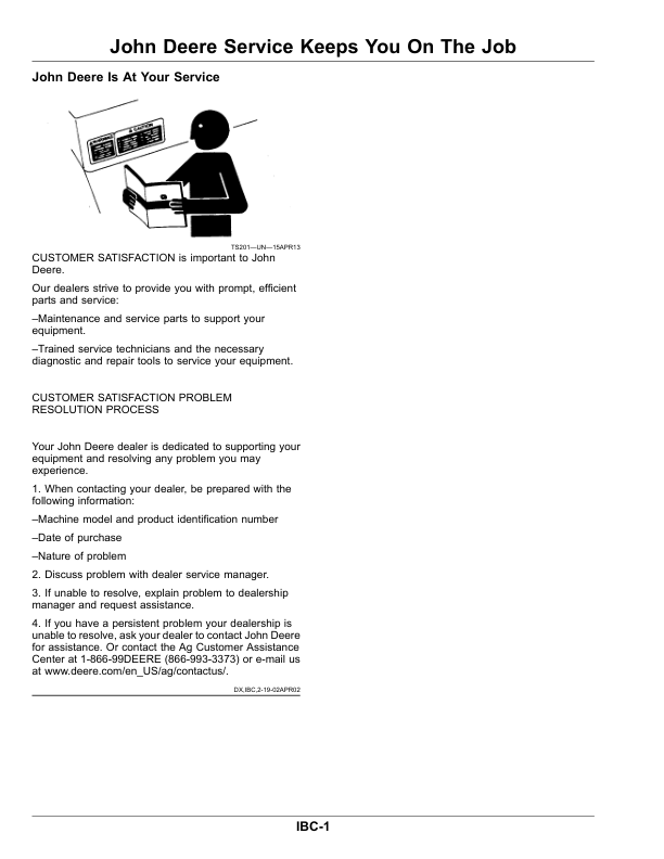John Deere H310 Loaders Operator’s Manual (OMPXX11522) Workshop Guide