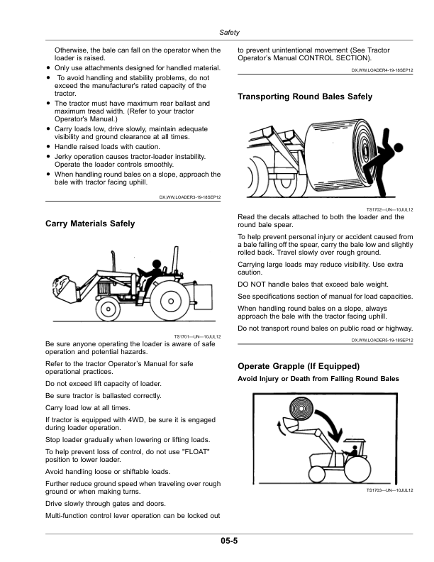 John Deere 741 Self-Leveling Loader Operator’s Manual (OMPXX12602) Workshop Guide
