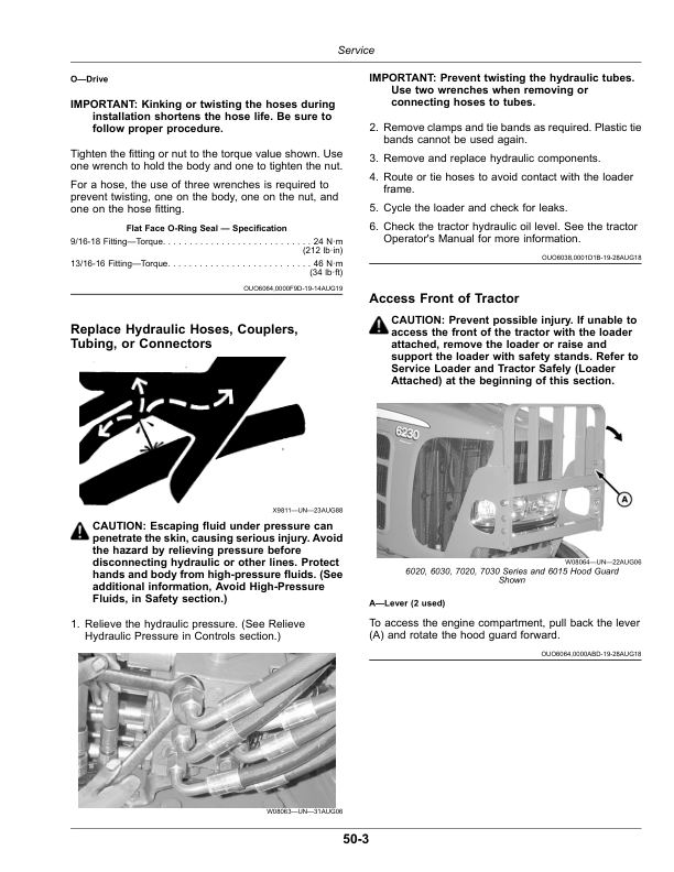 John Deere 673 Loader Operator’s Manual (OMPXX12890) Workshop Guide