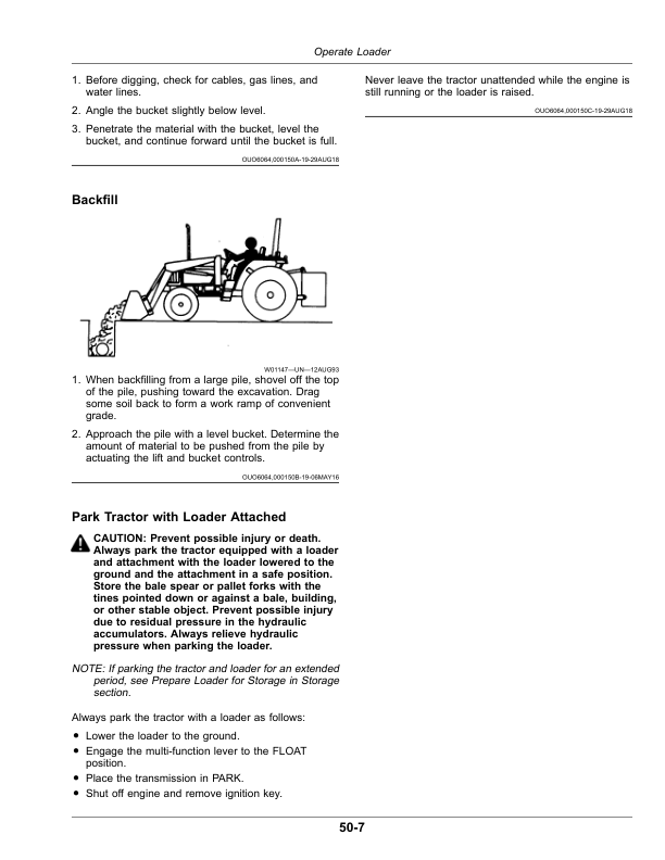 John Deere 120R, 220R Loaders (UK Edition) Non Self-Leveling Loaders (July 2020-) (UK Export Edition) Operator’s Manual (OMPXX13996) Workshop Guide