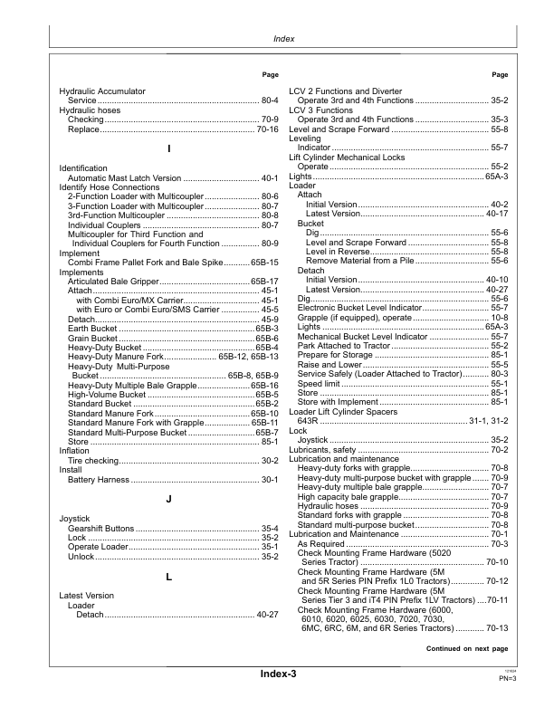 John Deere 543R, 603R, 623R, 643R, 663R, 683R Loaders Operator’s Manual (OMPXX15496) Workshop Guide