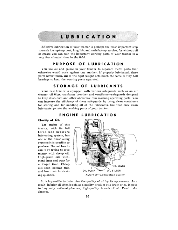 John Deere AR-AO Tractors (250000-) (Not Styled) Operator’s Manual (OMR2003) Workshop Guide