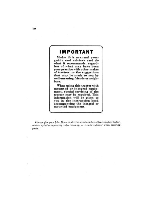 John Deere 520 LP-Gas Tractor Operator’s Manual (OMR2052) Workshop Guide