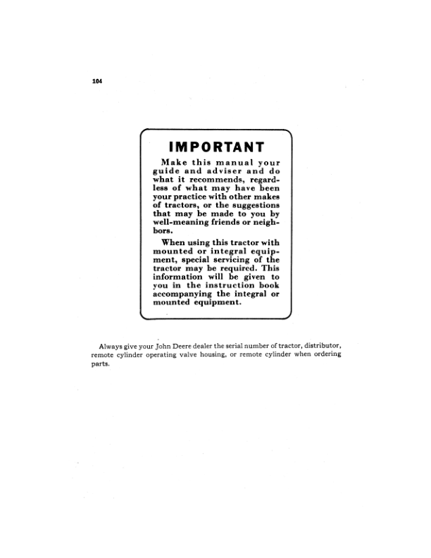 John Deere 520 LP-Gas Tractor Operator’s Manual (OMR2052) Workshop Guide
