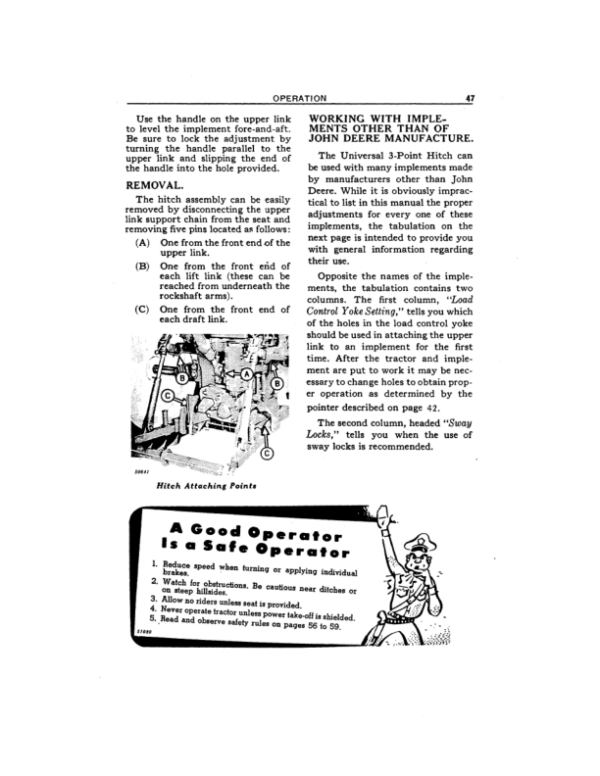 John Deere 730 General Purpose, Standard Tractor with LP-Gas Engine (S.N. 7300000- ) Operator’s Manual (OMR20698) Workshop Guide