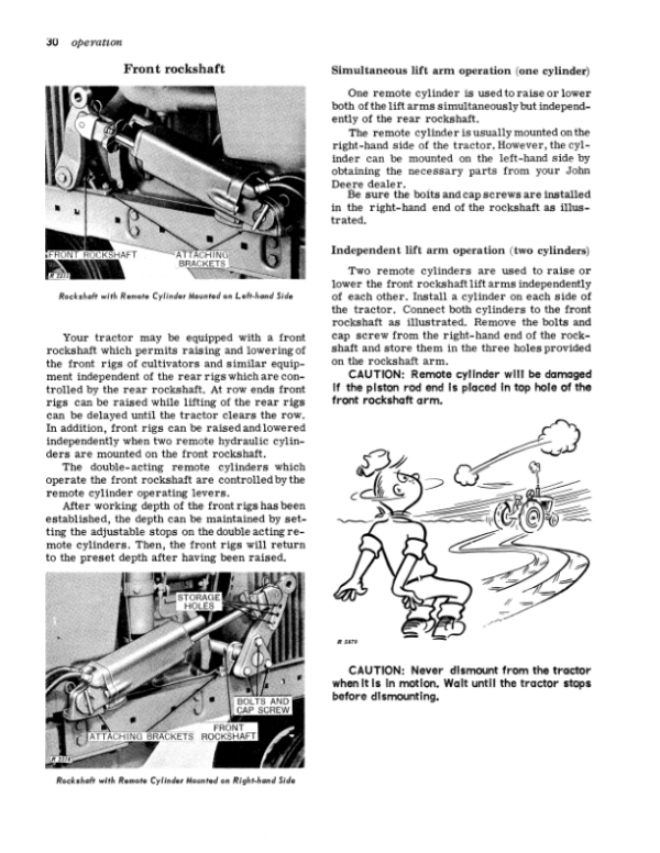 John Deere 3010 Row Crop Standard Tractor Operator’s Manual (OMR32385) Workshop Guide