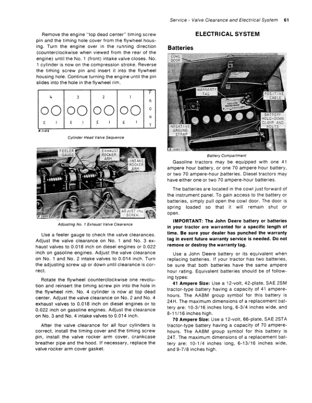 John Deere 2030 Utility Tractor Operator’s Manual (OMR50675) Workshop Guide
