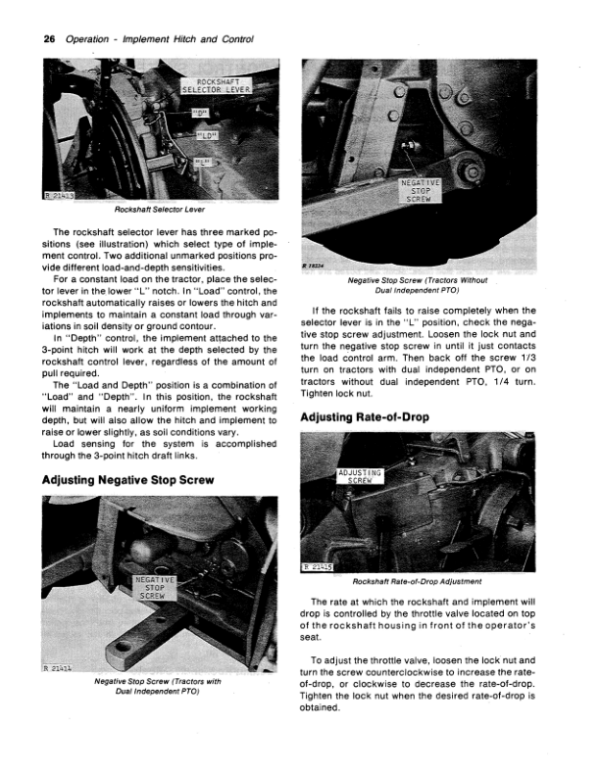 John Deere 2030 Utility Tractor Operator’s Manual (OMR59805) Workshop Guide
