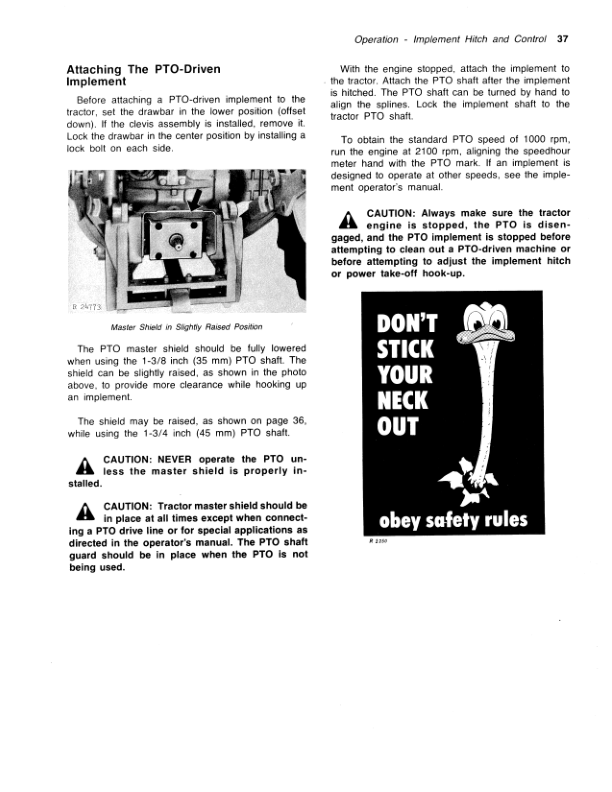 John Deere 8430, 8630 Tractors Operator’s Manual (OMR65222) Workshop Guide